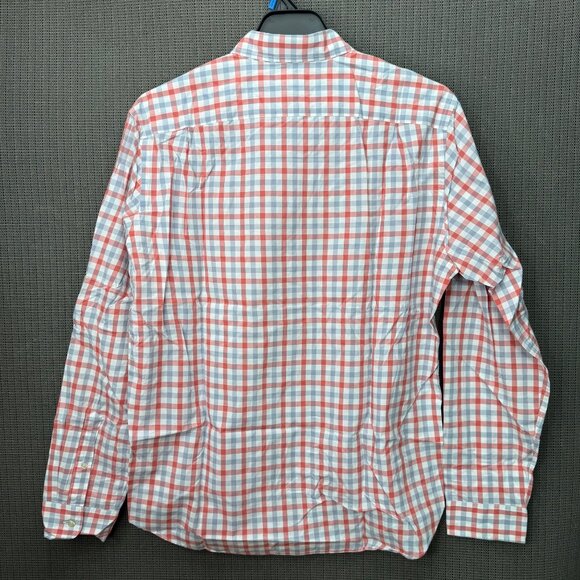 J.Crew Mens Size L Red/Blue Check Pattern Lightweight Long Sleeve Cotton Shirt - Picture 2 of 8